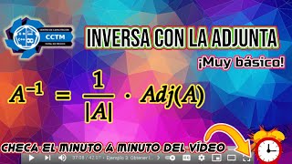 ???? ¿Cómo obtener la inversa de una matriz con la adjunta? | Con comprobación en WolframAlpha