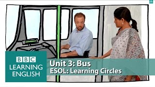 Learning Circles - Bus: Vocabulary and phrases to help you travel on a bus