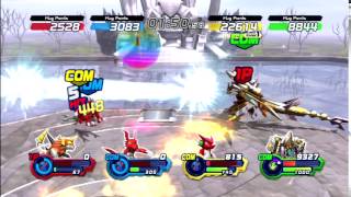 Digimon All-Star Rumble - Dorulumon Vs Guilmon Vs Shoutmon Vs Gomamon!