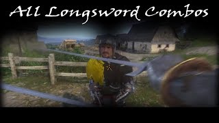 Kingdom Come Deliverance - All Longsword Combos Demonstrated (With slo mo)