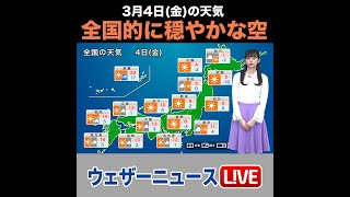 【夜の1分天気】あす3月4日(金)の天気 #Shorts