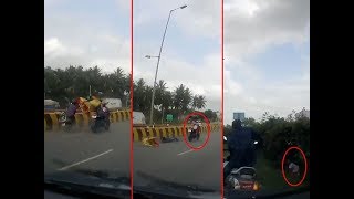 On cam: Miraculous escape for child after horrific bike accident