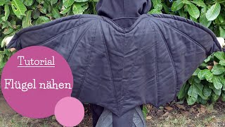 Flügel nähen | Halloween Kostüm | Fledermaus Drache Batman | DIY Nähanleitung | mommymade