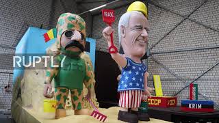 Germany: Cologne exhibits gigantic statues taking part in this year"s carnival