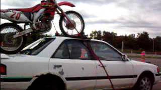CRF 450 crash on the highway