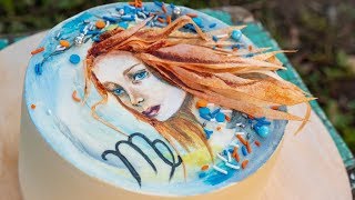 Торт "Дева"?. Рисуем на творожном ганаше?- Я - ТОРТодел!