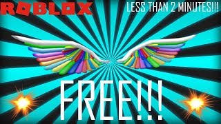 HOW TO GET THE NEW FREE RAINBOW WINGS ON ROBLOX IN LESS THAN 2 MINUTES!