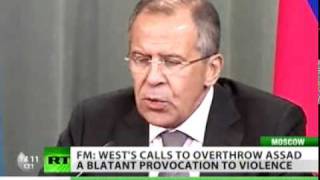 Russian Foreign Minister -  Sergey Lavrov :Blames west for 'provocation' over Syria