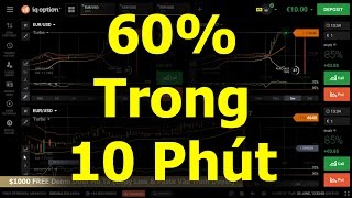 Kiếm Lời 60% Trong 10 Phút với Tài Khoản Thật IQ Option