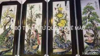 BỘ TRANH TỨ QUÝ NỔI MÀU ĐẸP MÊ MẨN
