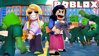 ПОВСЮДУ ЗОМБИ Миссия ВЫЖИВАНИЯ в ROBLOX Вместе с Дашей и Аней  ZOMBY SURVIVAL Mission in ROBLOX