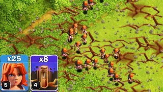 А ЧТО ЕСЛИ ВЗЯТЬ 25 ВАЛЕК и 8 ТРЯСОВ НА ТХ11?  CLASH OF CLANS