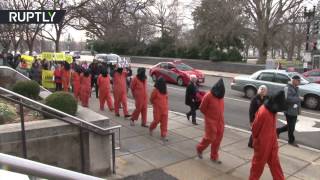 Several anti-Gitmo protesters arrested in Washington as notorious prison turns 15