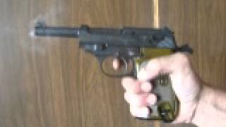 Вальтер П38 (Walther P38) сигнальная модель пистолета от Marushin (PFC Model gun). ВЫСТРЕЛ