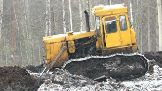 ЛЕГЕНДАРНЫЙ Бульдозер Т-170 ЧТЗ в работе