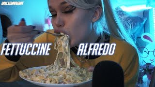 ASMR/ Fettuccine Alfredo/ Me yummin