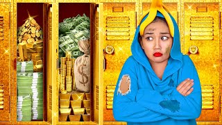 БЕДНАЯ ДЕВЧОНКА В ЭЛИТНОЙ ШКОЛЕ! || Забавные ситуации и лайфхаки-самоделки от 123 GO Like!