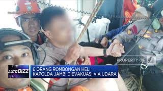 Empat Orang Rombongan Heli Kapolda Jambi Dievakuasi Via Udara