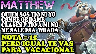 MATTHEW ANALIZA UN TUSK Y DA LA MEJOR CLASE DEL MUNDO | DOTA 2 COSAS