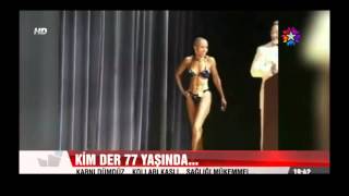 77 Yaşında Vücut Geliştirme Şampiyonu Yaşlı Kadın