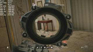 XFX Radeon RX 480 8GB GTR real test in game R6:Siege 1920x1080