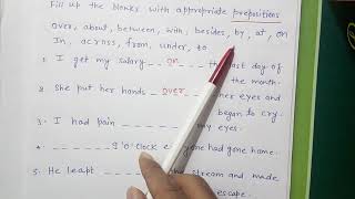 Prepositions GRAMMAR ( B.A 1styear,2nd year and 3rd year)