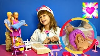 Штеффи Беременная Маша Принимает РОДЫ Семья Штеффи Распаковка Видео для детей Кукла рожает