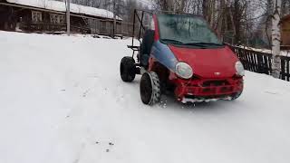 Покатушки, Daewoo matiz на колесах от квадроцикла