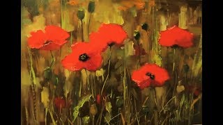 ? ХуДоЖнИкИ Обзор картины / Маки / Пейзаж маслом / Вугар Мамедов