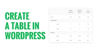 Create a Table in WordPress that Actually Looks Good