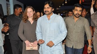 Pawan Kalyan Watches Rangasthalam Movie With her Wife Anna Lezhneva