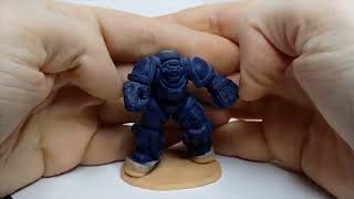 Скульптура фигура космодесант. Вылепил для настольной игры Warhammer: 40k.