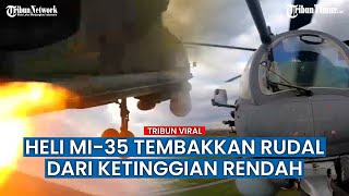 Detik-detik Helikopter Mi-35 Rusia Luncurkan Rudal ke Posisi Pasukan Ukraina di Hutan