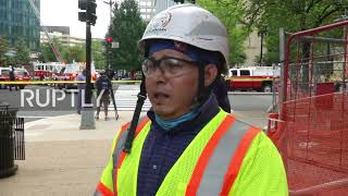 USA: "Something exploded on the roof" - witness on high-rise building fire in DC