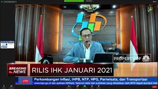 (BREAKING NEWS) BPS Catat Inflasi Januari 2021 Sebesar 0,26% (mtm)