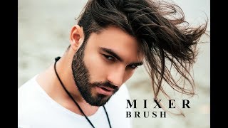Mixer brush skin retouch in Photoshop