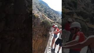 Caminito del Rey 360 degree look at a deep gorge