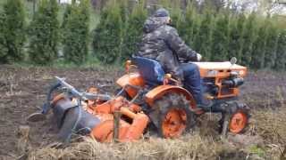 Traktorek Kubota 6001 prace polowe wiosna. www.akant-ogrody.pl