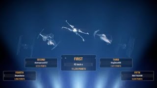 45 elim streak, 105k to 2d total, in this Star Wars BFII Starfighter Assault match