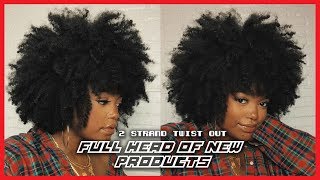 twist out using all new products on type 4 natural hair | heatless stretching + how I sleep
