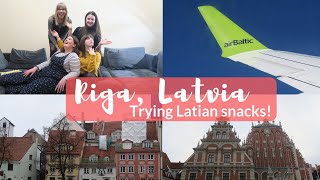Riga, Latvia Vlog #1 ?? Travel Day and eating Latvian snacks!