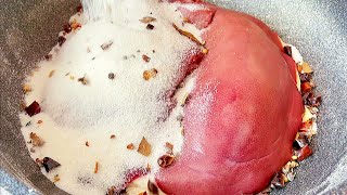 【小穎美食】把豬肝放鹽中燜2個小時，出鍋真是太香了，味道比鹵的都好吃！