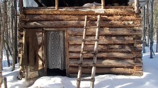 Одиночный зимний поход в тайгу, 29км, зимовьё, фотоловушка, тяжелый поход!