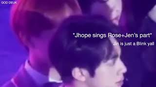 BTS reactions when Blackpink was called   @ SBS GAYO DAEJUN
