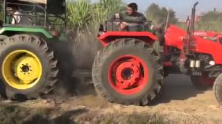 John Deere 5310 pulling kubota