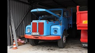 A Mezzolombardo in Trentino arriva un vecchio camion musone  SCANIA LS 76