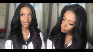 Perfect Pre Plucked 13 x 6 Synthetic Lace Frontal  Wig For Beginners  * HairSoFlyShop *