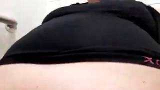 BBW STRUGGLES TO KEEP HER SHIRT DOWN
