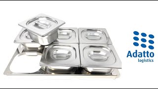 TIMGS16 Telaio divisorio Gastronorm 1/1 inox per 6 contenitori GN 1/6 by Adatto