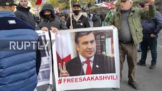 Georgia: Protesters continue to demand fmr leader Saakashvili's transfer to civilian hospital